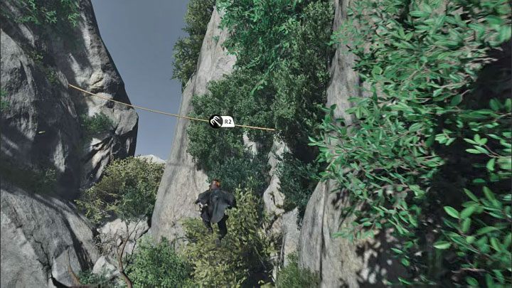 Wdrapcie się na konar, który opuściliście dzięki użyciu liny z hakiem - Ghost of Tsushima Iki Island: Saruiwa - jak dotrzeć na szczyt? - Ghost of Tsushima - poradnik do gry