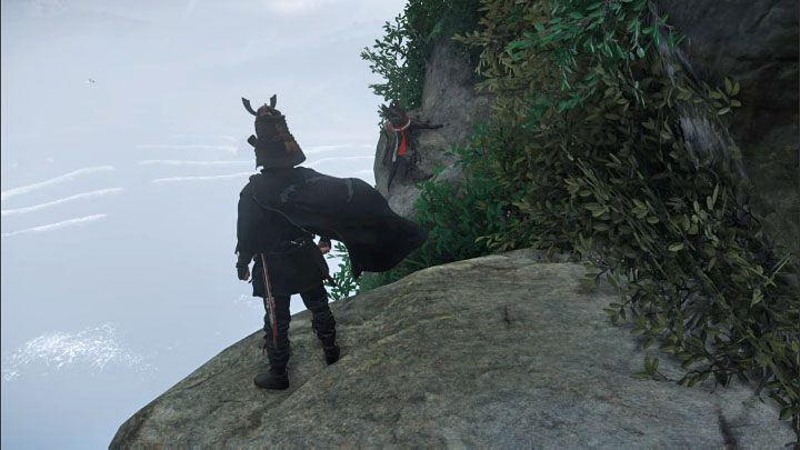 Znajdziecie się na skalnej półce z widocznym obok interaktywnym zaczepem - Ghost of Tsushima Iki Island: Saruiwa - jak dotrzeć na szczyt? - Ghost of Tsushima - poradnik do gry