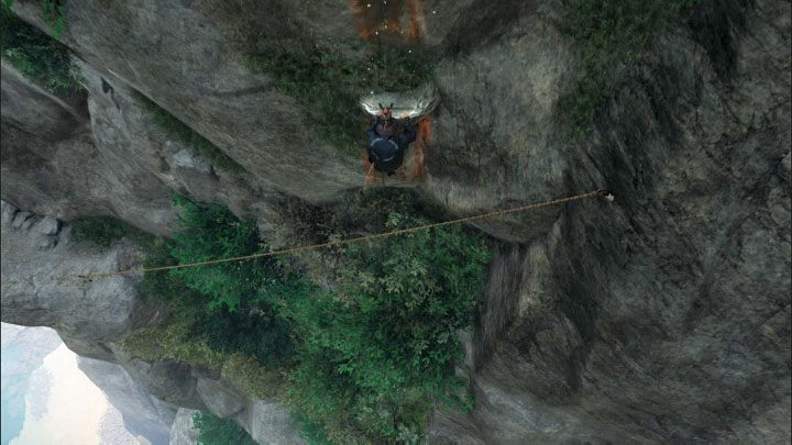 Musicie złapać się krawędzi i opuszczać się, chwytając się tych zlokalizowanych niżej - Ghost of Tsushima Iki Island: Saruiwa - jak dotrzeć na szczyt? - Ghost of Tsushima - poradnik do gry