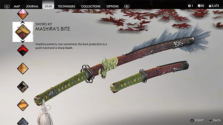 Podczas przeprawy przez wyspę Nakajima możecie też odnaleźć inne skarby i najcenniejszym z nich jest zestaw do ozdabiania mieczy (Mashiras Bite) - Ghost of Tsushima Iki Island: Kapliczka Nakajima (Nakajima Shrine) - Ghost of Tsushima - poradnik do gry
