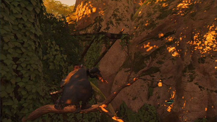 Na wprost od siebie znajdziecie kolejny wystający konar, do którego można doskoczyć - Ghost of Tsushima Iki Island: Kapliczka Nakajima (Nakajima Shrine) - Ghost of Tsushima - poradnik do gry