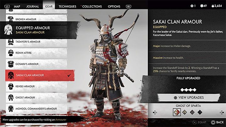 3) Zbroja Duch Sparty (Ghost of Sparta) - Nie jest to tak naprawdę zupełnie nowa zbroja, tylko jeden z wariantów wyglądu Zbroi klanu Sakaiów - Ghost of Tsushima Iki Island: Kapliczka Popiołów (Shrine of Ash) - Ghost of Tsushima - poradnik do gry