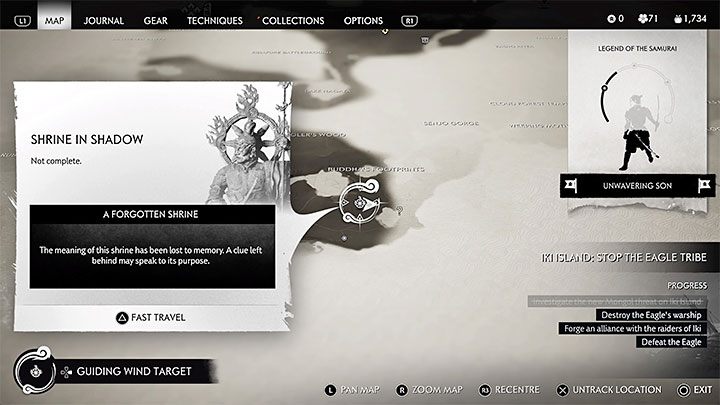 Kapliczka w Cieniu (Shrine in Shadow) jest zlokalizowana w południowej części wyspy Iki - Ghost of Tsushima Iki Island: Kapliczka w Cieniu (Shrine in Shadow) - Ghost of Tsushima - poradnik do gry