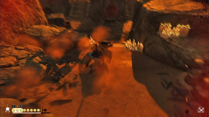 2) Otrzymanie obrażeń - Możecie to najłatwiej osiągnąć zaliczając w pobliżu kapliczki upadek z dużej wysokości - Ghost of Tsushima Iki Island: Zakrwawiona Kapliczka (Blood-Stained Shrine) - Ghost of Tsushima - poradnik do gry