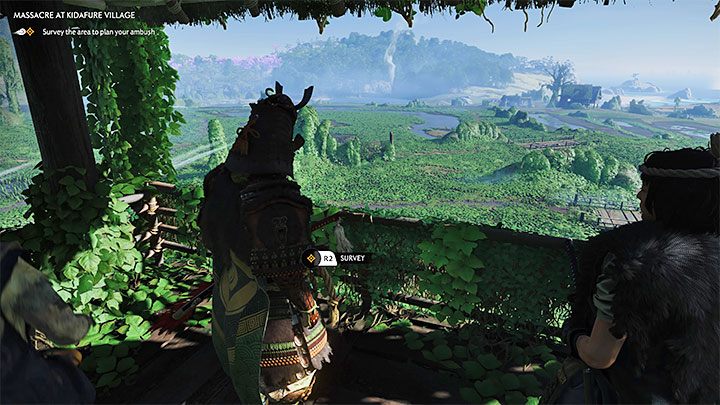 Akcja automatycznie przeniesie się do sceny jazdy konno w stronę tytułowej wioski Kidafure, w pobliżu której już wkrótce rozpoczną się intensywne walki - Ghost of Tsushima Iki Island: Masakra w wiosce Kidafure - opis przejścia - Ghost of Tsushima - poradnik do gry