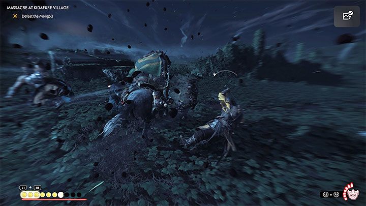 Musicie wskoczyć na konia bohatera i po raz pierwszy wyruszyć do miejsca, w którym wybuchły fajerwerki - jest tam do stoczenia pierwsza bitwa - Ghost of Tsushima Iki Island: Masakra w wiosce Kidafure - opis przejścia - Ghost of Tsushima - poradnik do gry