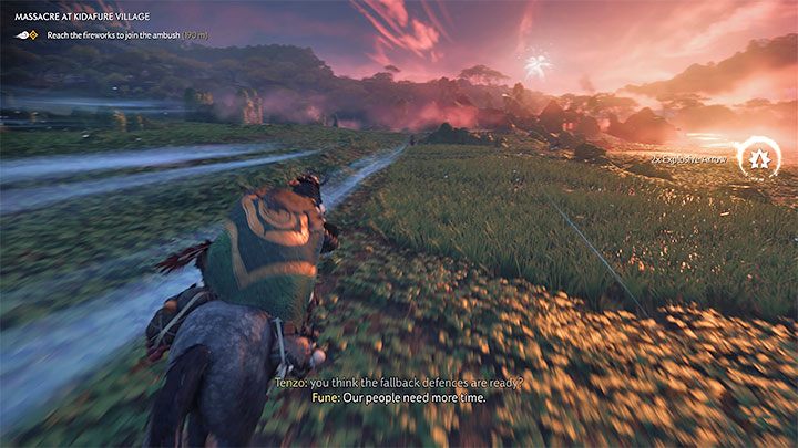 Po rozprawieniu się z okolicznymi Mongołami do odwiedzenia będzie inna lokacja z fajerwerkami - Ghost of Tsushima Iki Island: Masakra w wiosce Kidafure - opis przejścia - Ghost of Tsushima - poradnik do gry