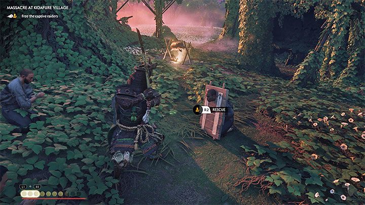 Więzione osoby znajdziecie na terenie obozu, w którym przebywali Mongołowie - Ghost of Tsushima Iki Island: Masakra w wiosce Kidafure - opis przejścia - Ghost of Tsushima - poradnik do gry