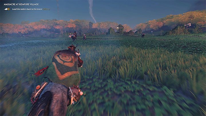 Pojawią się kolejne fajerwerki i otrzymacie ostrzeżenie o nadciągających mongolskich wojskach - Ghost of Tsushima Iki Island: Masakra w wiosce Kidafure - opis przejścia - Ghost of Tsushima - poradnik do gry