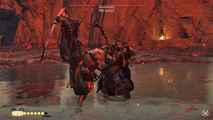 W drugiej fazie pojedynku musicie pozbawić Orlicę reszty punktów zdrowia - Ghost of Tsushima Iki Island: Błogosławieństwo śmierci - solucja, opis przejścia - Ghost of Tsushima - poradnik do gry