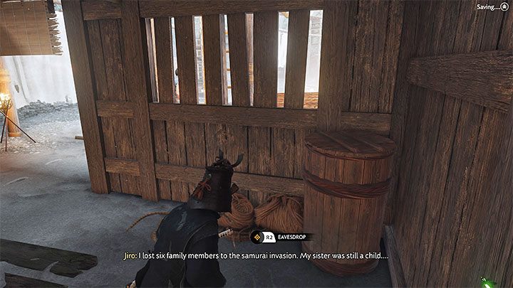 Dotrzyjcie do miejsca podsłuchania drugiego fragmentu opowieści - Ghost of Tsushima Iki Island: Dziedzictwo Kazumasy Sakaia - opis przejścia - Ghost of Tsushima - poradnik do gry