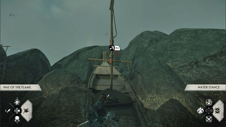 W nowej lokacji zainteresujcie się pokazanym na obrazku lewym masztem - Ghost of Tsushima Iki Island: Dziedzictwo Kazumasy Sakaia - opis przejścia - Ghost of Tsushima - poradnik do gry