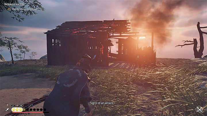 Musicie odnaleźć Sugi docierając do wioski zlokalizowanej na południe od miejsca rozpoczęcia opowieści - Ghost of Tsushima Iki Island: Niespokojne wody - solucja, opis przejścia - Ghost of Tsushima - poradnik do gry