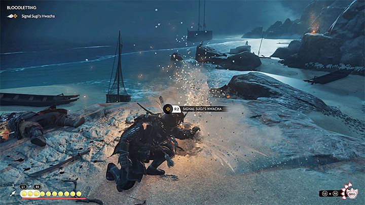 Wasze zadanie to dotarcie do trzech ognisk znajdujących się w tej okolicy - każde z nich oznaczone jest na mapie okolicy - Ghost of Tsushima Iki Island: Rozlew krwi - solucja, opis przejścia - Ghost of Tsushima - poradnik do gry