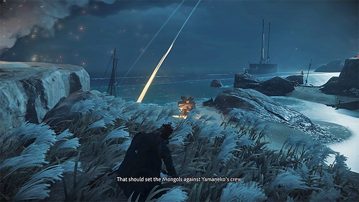 Za każdym razem dojdzie do bombardowania okolicy i doprowadzi do tego, że Mongołowie i ludzie Yamaneko zaczną ze sobą walczyć - Ghost of Tsushima Iki Island: Rozlew krwi - solucja, opis przejścia - Ghost of Tsushima - poradnik do gry