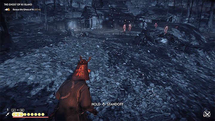 Kryjówka bandytów zlokalizowana jest na zachód od miejsca spotkania z łupieżcami - Ghost of Tsushima Iki Island: Duch wyspy Iki - solucja, opis przejścia - Ghost of Tsushima - poradnik do gry