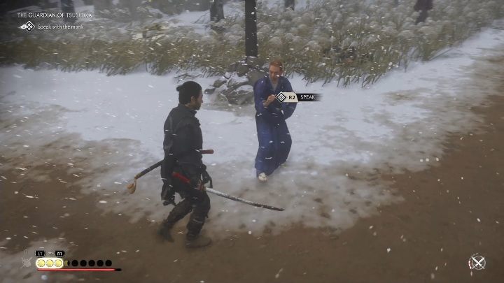 Tę opowieść rozpoczniesz od obronienia mnicha przed najeźdźcami - Ghost of Tsushima: Strażnik Cuszimy solucja - Ghost of Tsushima - poradnik do gry