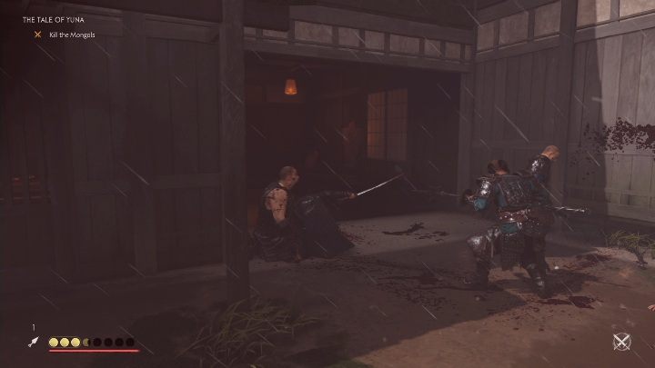 Wraz z przyjaciółką podbiegnij do wieśniaka i spróbuj go przesłuchać - Ghost of Tsushima: Opowieść Yuny solucja - Ghost of Tsushima - poradnik do gry