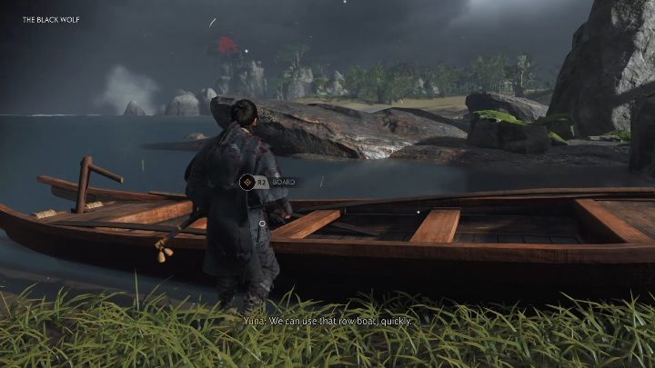 Po zabiciu Mongołów przejmij ich łódź, dzięki niej dostaniesz się na statek przeciwnika - Ghost of Tsushima: Czarny wilk solucja - Ghost of Tsushima - poradnik do gry