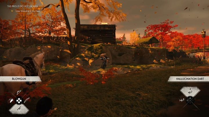 Podążając dalej dotrzecie do obozu wroga - Ghost of Tsushima: Duma Przemija solucja - Ghost of Tsushima - poradnik do gry