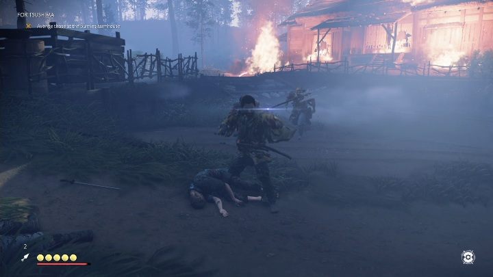 Po rozmowie z kobietą udaj się do pierwszej wioski - Ghost of Tsushima: Za Cuszimę (For Tsushima) solucja - Ghost of Tsushima - poradnik do gry