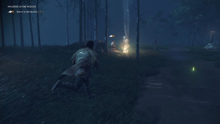Ostatecznie wróć do mężczyzny i przekaż mu zdobyte informacje - Ghost of Tsushima: Szepty pośród lasu (Whispers in the Woods) solucja - Ghost of Tsushima - poradnik do gry