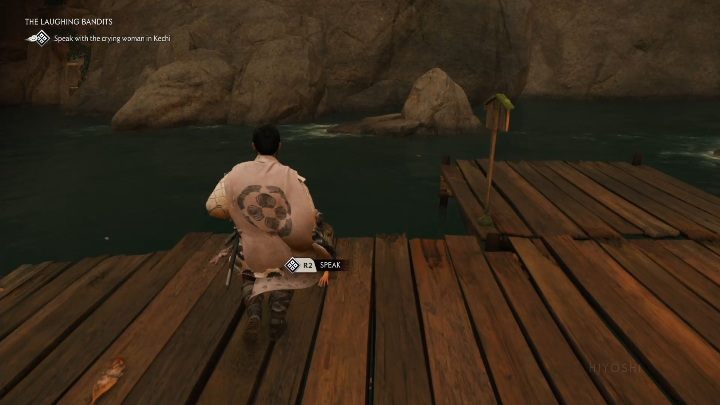 Tę misję rozpoczniesz od rozmowy z kobietą - Ghost of Tsushima: Śmiech bandytów (The Laughing Bandits) solucja - Ghost of Tsushima - poradnik do gry