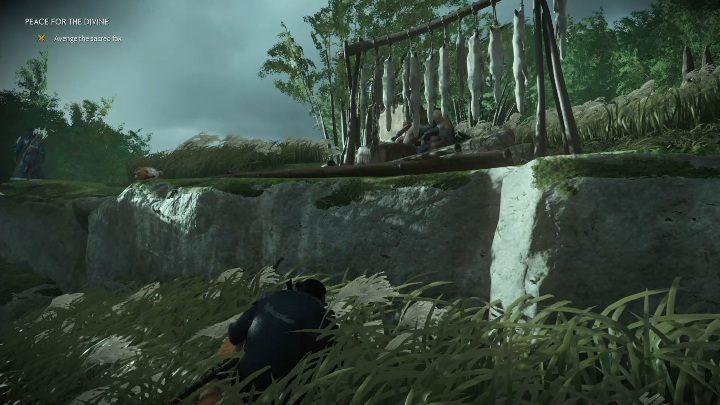 Podążając za lisami dotrzesz do prowizorycznego obozu - Ghost of Tsushima: Boskie zadośćuczynienie (Peace for the Divine) solucja - Ghost of Tsushima - poradnik do gry