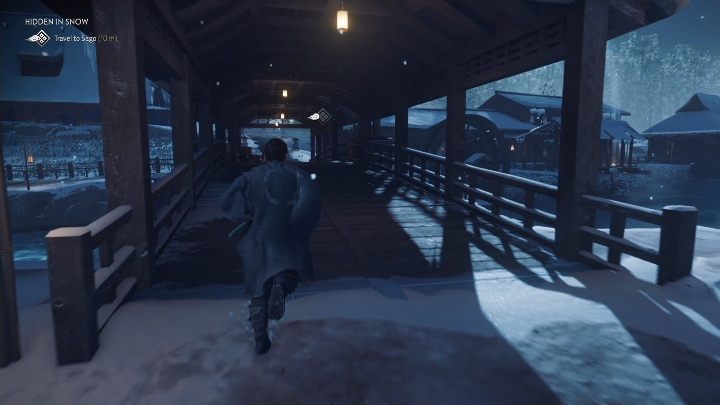 Twoim pierwszym zadaniem jest dotarcie do Młyna w Sago i porozmawianie z mężczyzną - Ghost of Tsushima: Ukryte w śniegu (Hidden in Snow) solucja - Ghost of Tsushima - poradnik do gry