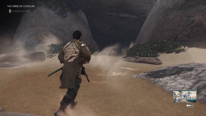 Aby się tam dostać musisz zjechać wzdłuż góry - Ghost of Tsushima: Klątwa Uchitsunego (The Curse of Uchitsune) solucja - Ghost of Tsushima - poradnik do gry