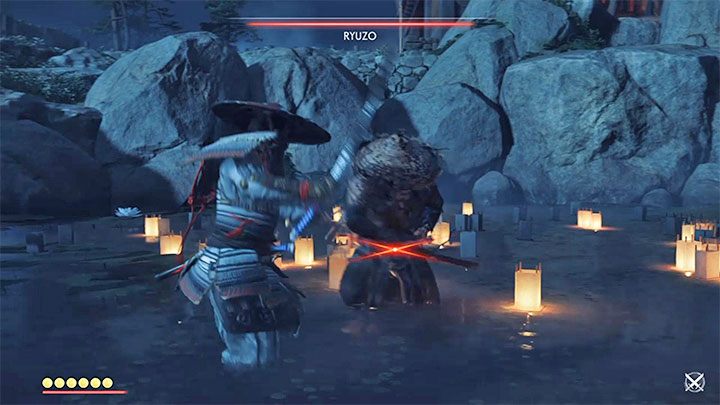 Ryuzo może wyprowadzać standardowe ataki kataną, przy czym najbardziej problematyczne są jego czerwone i niebieskie ataki - Ghost of Tsushima: Jak pokonać bossa Ryuzo? - Ghost of Tsushima - poradnik do gry