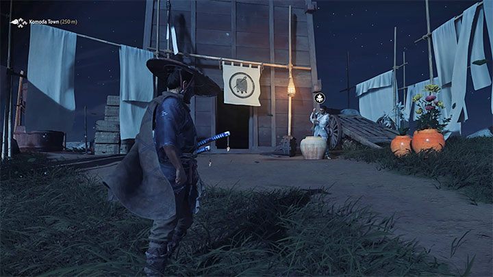 Handlarza białymi barwnikami (White Dye Merchant) możesz znaleźć w pierwszym regionie świata gry - Izuhara - Ghost of Tsushima: Jak zdobyć trofeum Mistrzowie czerni i bieli? - Ghost of Tsushima - poradnik do gry