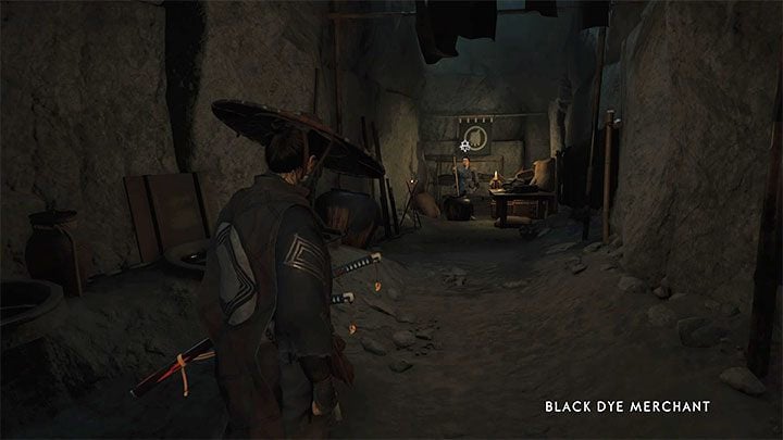 Handlarza czarnymi barwnikami (Black Dye Merchant) możesz znaleźć w drugim regionie świata gry - Toyotama - Ghost of Tsushima: Jak zdobyć trofeum Mistrzowie czerni i bieli? - Ghost of Tsushima - poradnik do gry