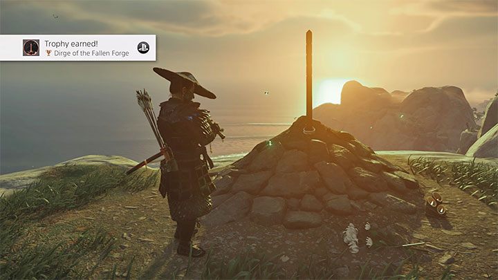 Z odblokowaniem trofeum musisz zaczekać aż awansujesz do głównego questu Krwawy sąd - Ghost of Tsushima: Jak zdobyć trofeum Lament upadłej kuźni? - Ghost of Tsushima - poradnik do gry