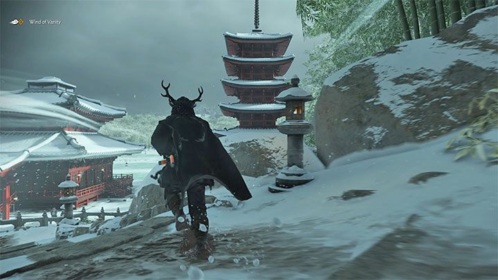 Musisz dostać się na szczyt najwyższego budynku świątyni - jest to prawy budynek z powyższego obrazka - Ghost of Tsushima: Jak zdobyć trofeum Cosplayer klanu Cooper? - Ghost of Tsushima - poradnik do gry