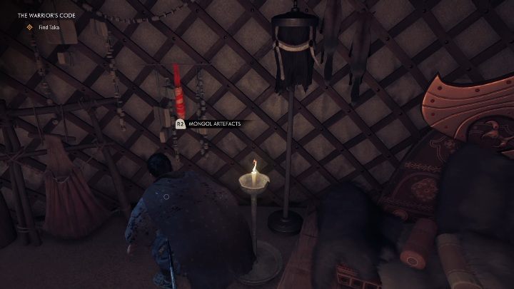 Ten mongolski artefakt znajdziesz na ścianie, zaraz obok ołtarza - Ghost of Tsushima: Mongolskie artefakty - Ghost of Tsushima - poradnik do gry