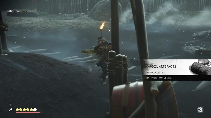 Ten obiekt znajdziesz przywiązany do nóg wieży strażniczej - Ghost of Tsushima: Mongolskie artefakty - Ghost of Tsushima - poradnik do gry