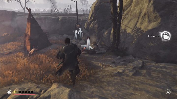 Ten przedmiot znajdziesz na lewej stronie obozu, przy samym płocie - Ghost of Tsushima: Mongolskie artefakty - Ghost of Tsushima - poradnik do gry