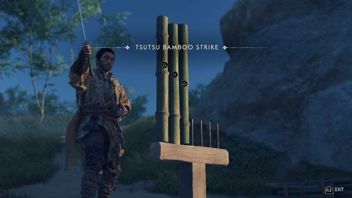 Ten stojak bambusowy znajdziesz na samym brzegu rzeki - Ghost of Tsushima: Izuhara - stojaki bambusowe, sekrety, znajdźki - Ghost of Tsushima - poradnik do gry