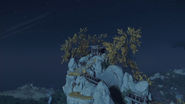 Przed wejściem do tej kapliczki musisz porozmawiać z kobietą - Ghost of Tsushima: Izuhara - kapliczki Shinoto, sekrety, znajdźki - Ghost of Tsushima - poradnik do gry