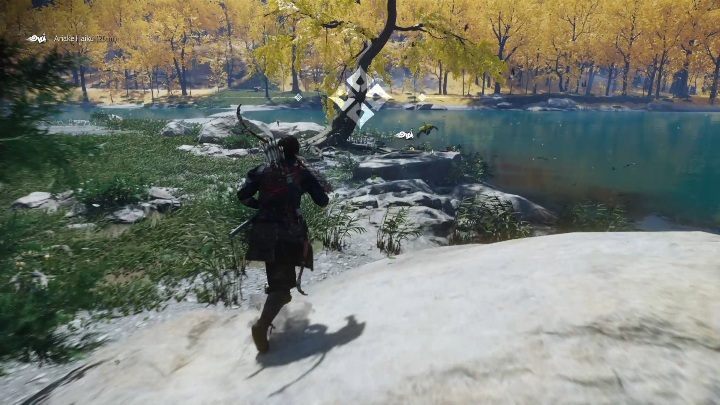 Pośrodku jeziora znajduje się niewielka wysepka, na której znajdziesz miejsce do haiku - Ghost of Tsushima: Izuhara - Haiku, sekrety, znajdźki - Ghost of Tsushima - poradnik do gry