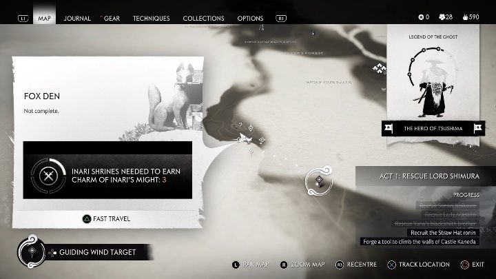 Lokacja: Wodospad wilcząt (Wolf Cub Falls) - Ghost of Tsushima: Izuhara - kapliczki Inari, sekrety, znajdźki - Ghost of Tsushima - poradnik do gry
