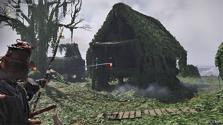 Wyzwania łucznicze dotyczą trafiania w nieruchome cele na czas - Ghost of Tsushima Iki Island: Wyzwania łucznicze - Ghost of Tsushima - poradnik do gry