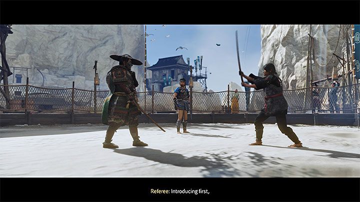 Po tym jak ukończycie główną misję Jin z Yarikawy w Schronieniu Fune (Funes Refuge) pojawi się opcjonalna misja powiązana z areną walk - Ghost of Tsushima Iki Island: Mapa wyspy Iki - aktywności - Ghost of Tsushima - poradnik do gry