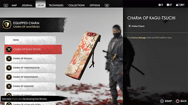 Talizman ten pozwala zadawać więcej obrażeń gdy Jin ma mniej niż 50% punktów zdrowia - Ghost of Tsushima: Najlepsze talizmany - Ghost of Tsushima - poradnik do gry