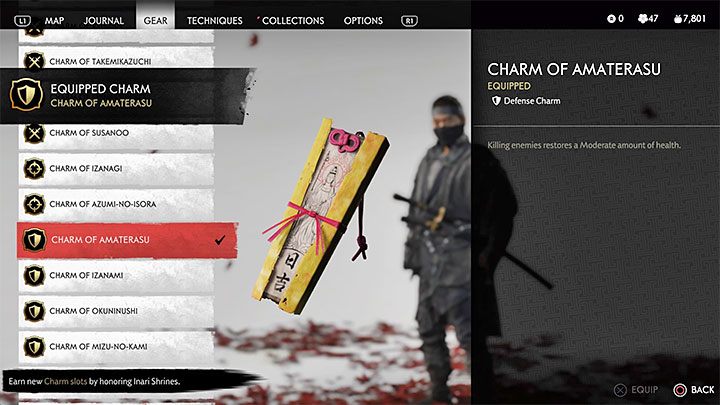 Talizman ten pozwala odzyskiwać średnią ilość zdrowia dzięki zabijaniu przeciwników - Ghost of Tsushima: Najlepsze talizmany - Ghost of Tsushima - poradnik do gry
