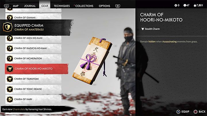 Talizman ten pozwala na wykonywanie cichych zabójstw z trawy pozostając niezauważonym - Ghost of Tsushima: Najlepsze talizmany - Ghost of Tsushima - poradnik do gry