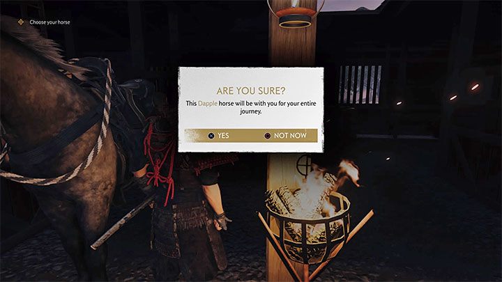 Możesz wybrać 1 z 3 koni i będzie to ostateczny wybór, tzn - Ghost of Tsushima: Jak zdobyć konia? - Ghost of Tsushima - poradnik do gry