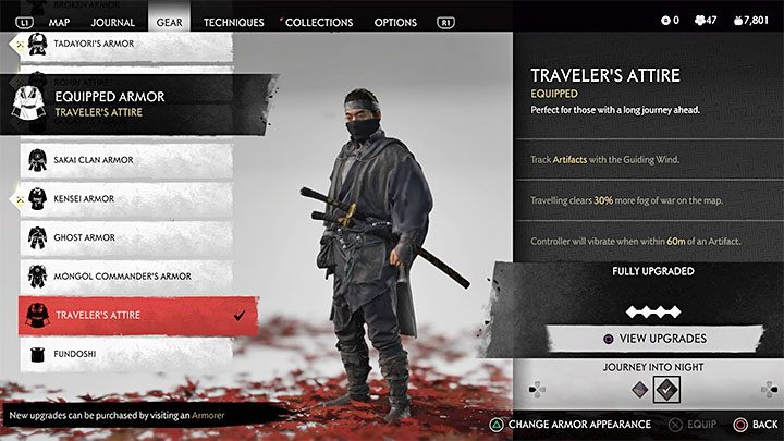 Strój Ubranie wędrowca (Travellers Attire) z czarnym barwnikiem Nocna podróż (Journey Into Night) - Ghost of Tsushima: Czy jest strój ninja? - Ghost of Tsushima - poradnik do gry