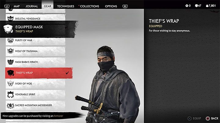 Chusta Maska złodzieja (Thiefs Wrap) zamiast standardowej maski - Ghost of Tsushima: Czy jest strój ninja? - Ghost of Tsushima - poradnik do gry
